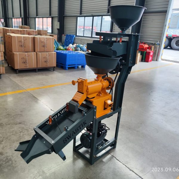 Mini Rice Mill 6N40 Double Vibration Type Machine With  3Hp Crompton motor - Image 2