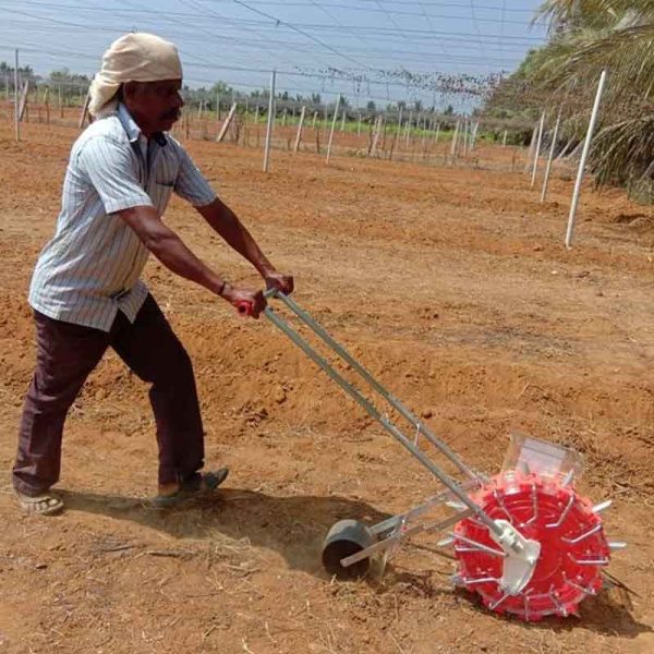 Single Barrel Drum Seeder For Agriculture Purposes, (Hand Push Seeder) - Image 4