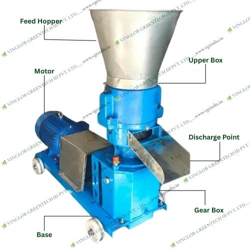 Animal Feed Pellet Machine With 10 HP Motor