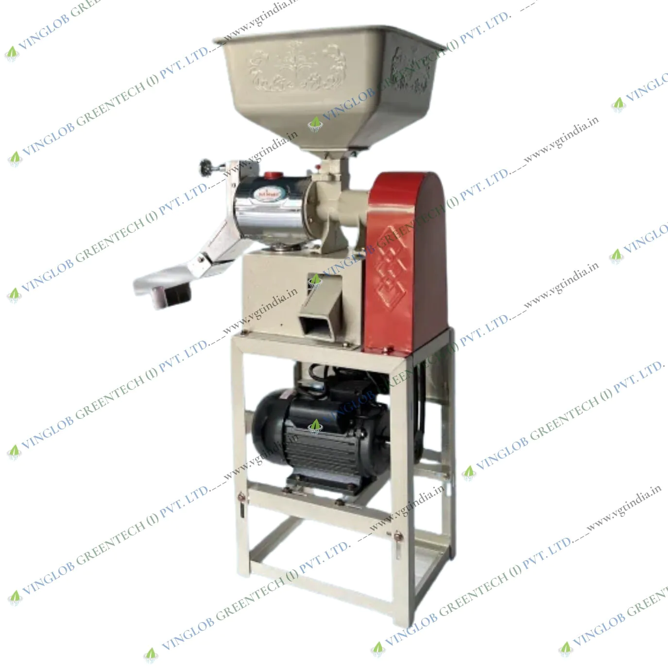 6N40 Chrome Type Rice Mill Machine with 3HP Single Phase Motor