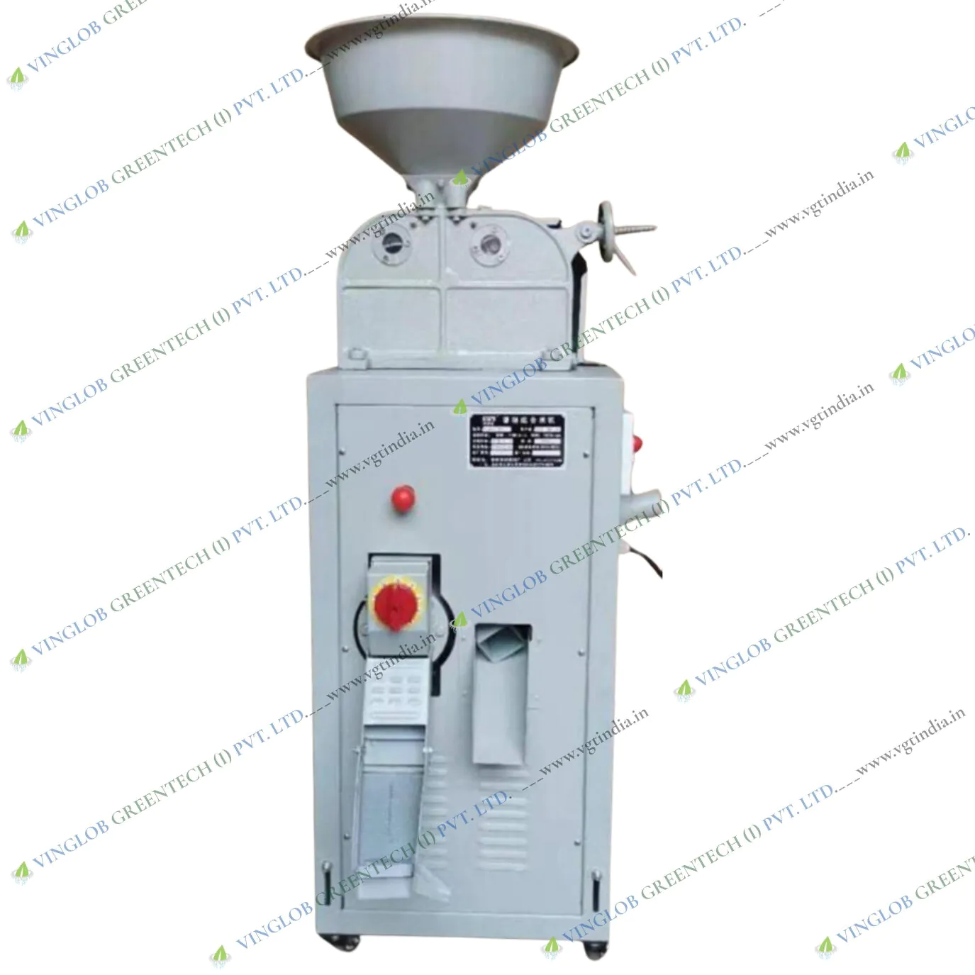 Semi Automatic De-husker and Polisher Rice Mill with 3HP Motor