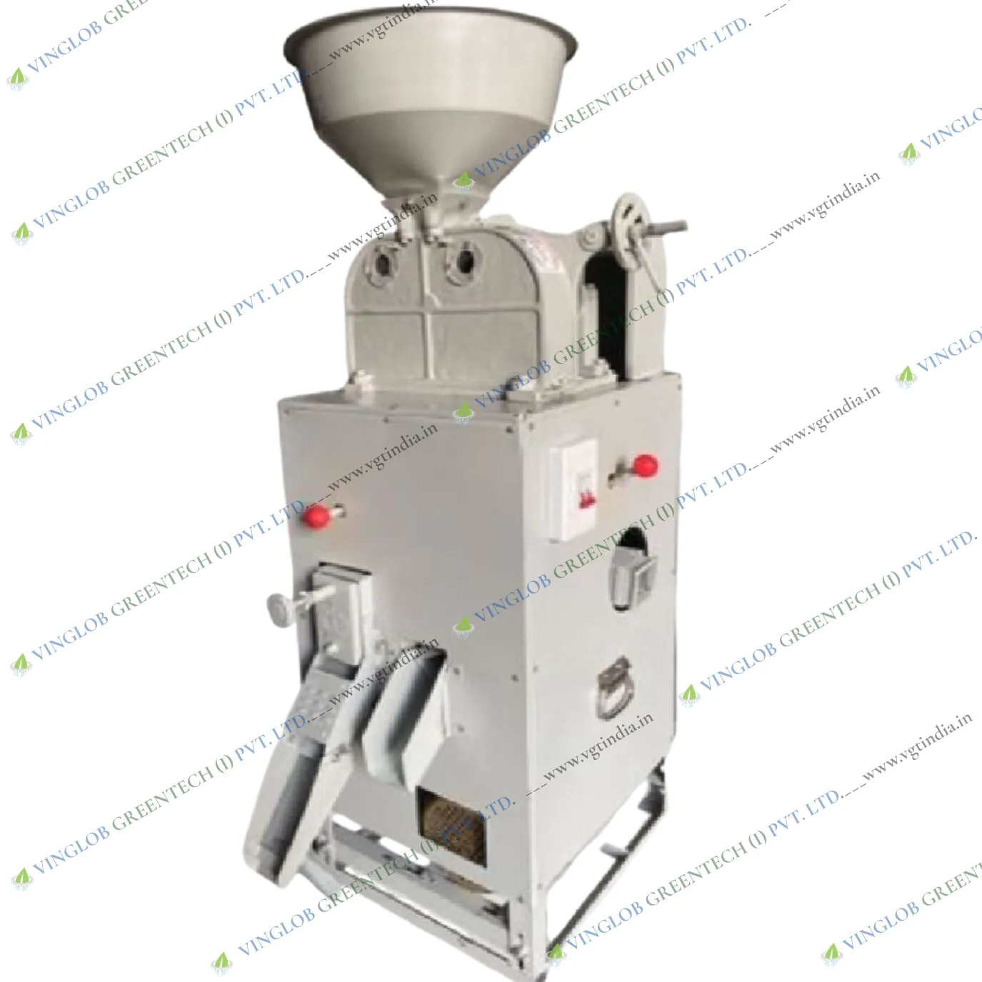Semi Automatic De-husker and Polisher Rice Mill with 3HP Motor