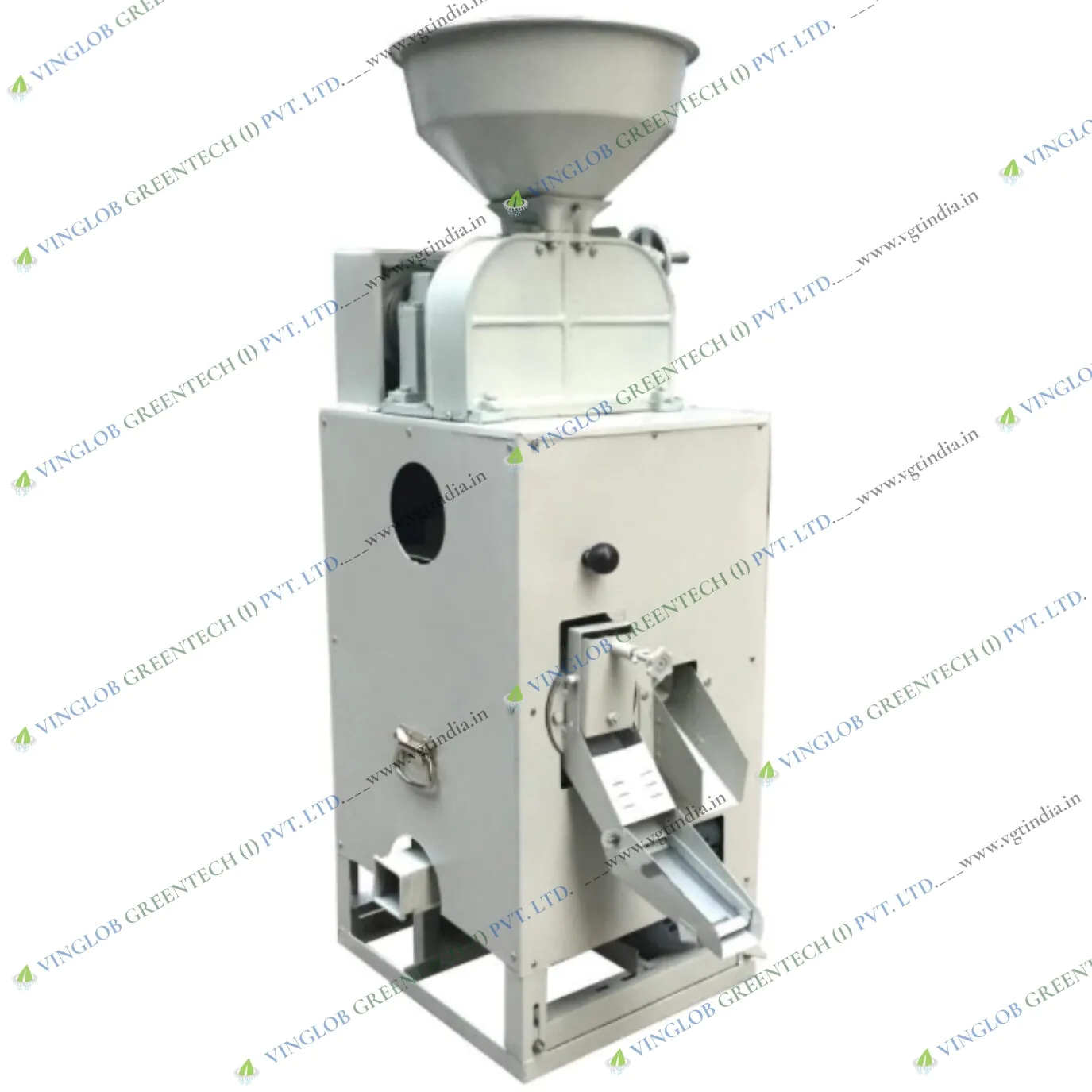 Semi Automatic De-husker and Polisher Rice Mill with 3HP Motor