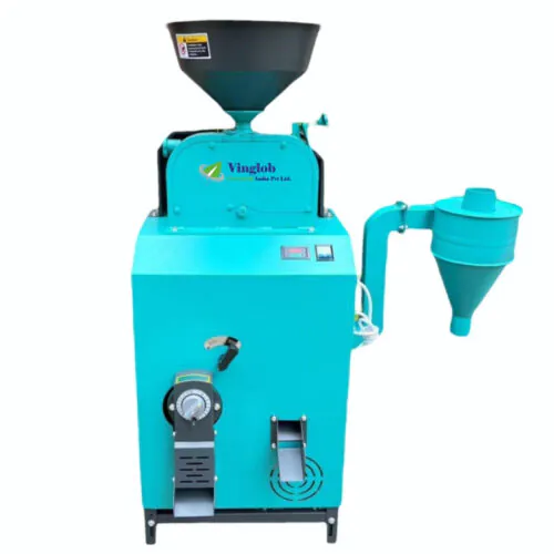 Semi-Automatic De-husker Cum Polisher Rice Mill with Blower