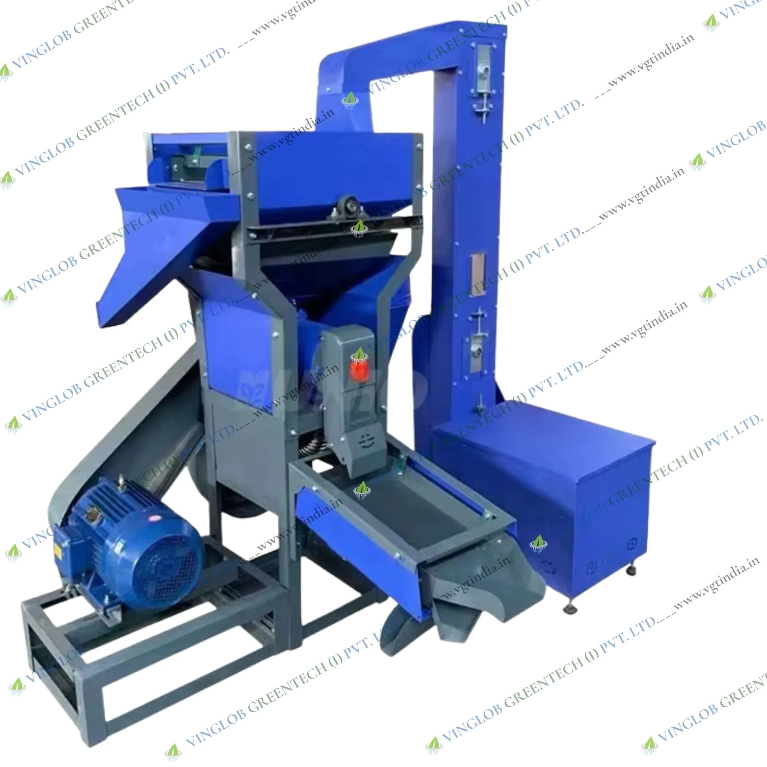 N70 Pro Max Mini Rice Mill With Destoner, Elevator & Grader - Without Motor
