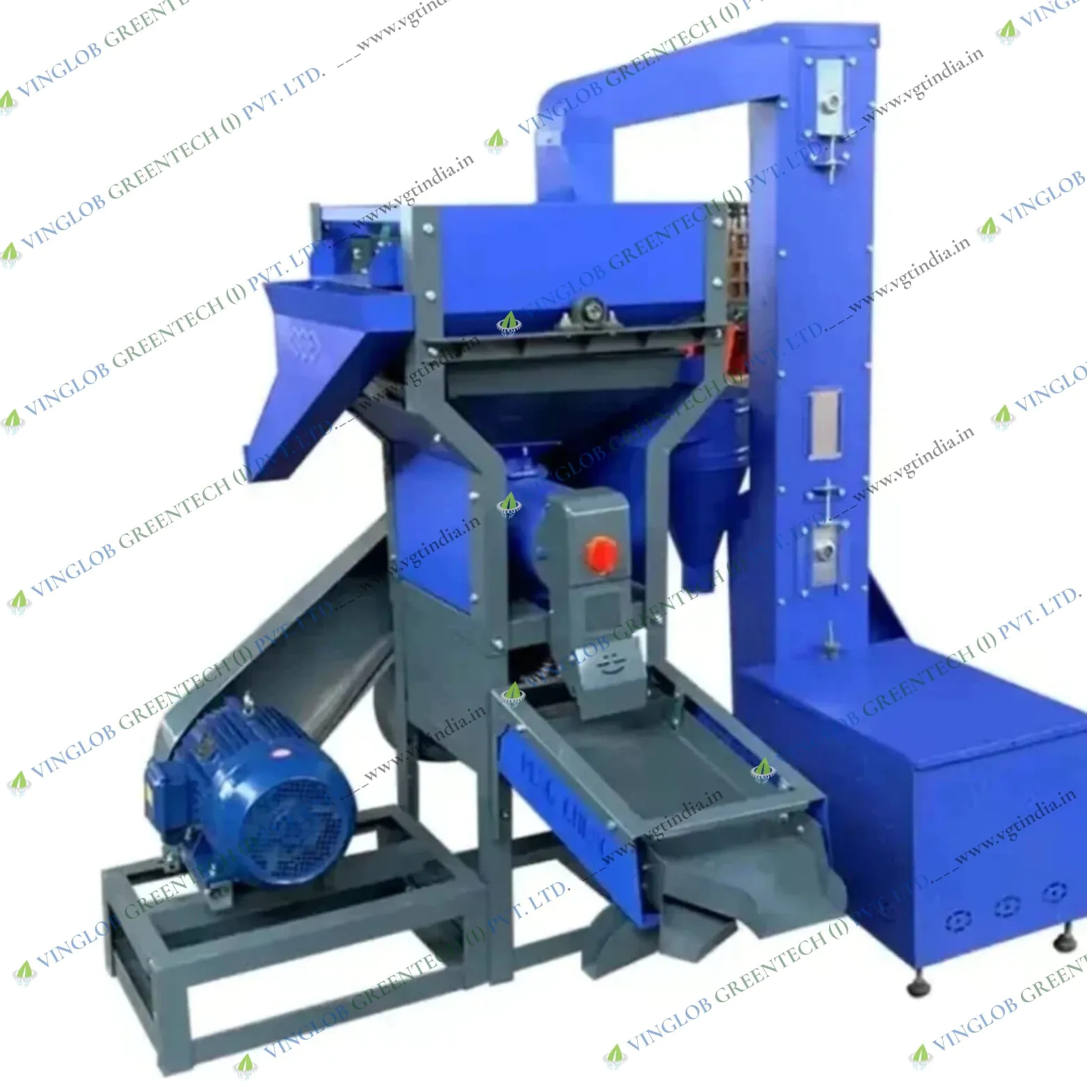 N70 Pro Max Mini Rice Mill With Destoner, Elevator & Grader - Without Motor