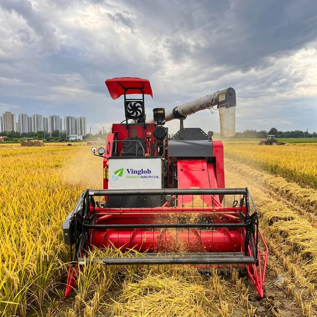 105HP Combine Harvester Machine -Diesel Engine